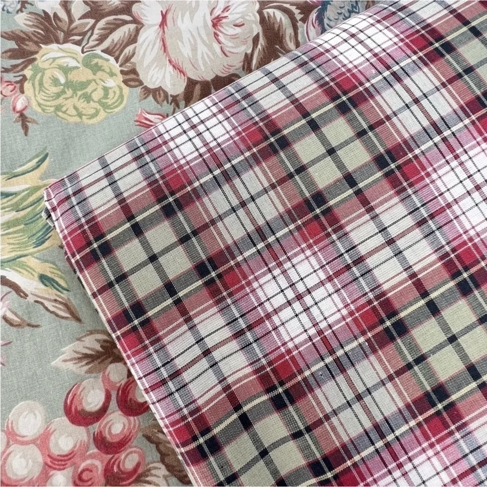 Vintage Ralph Lauren Elgin Plaid Full Flat Sheet New NWT (matches Charlotte)